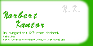 norbert kantor business card